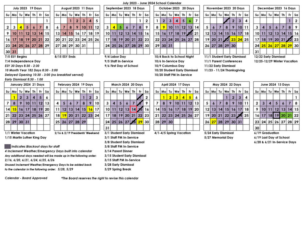 School Calendar | Honor Ridge Academy